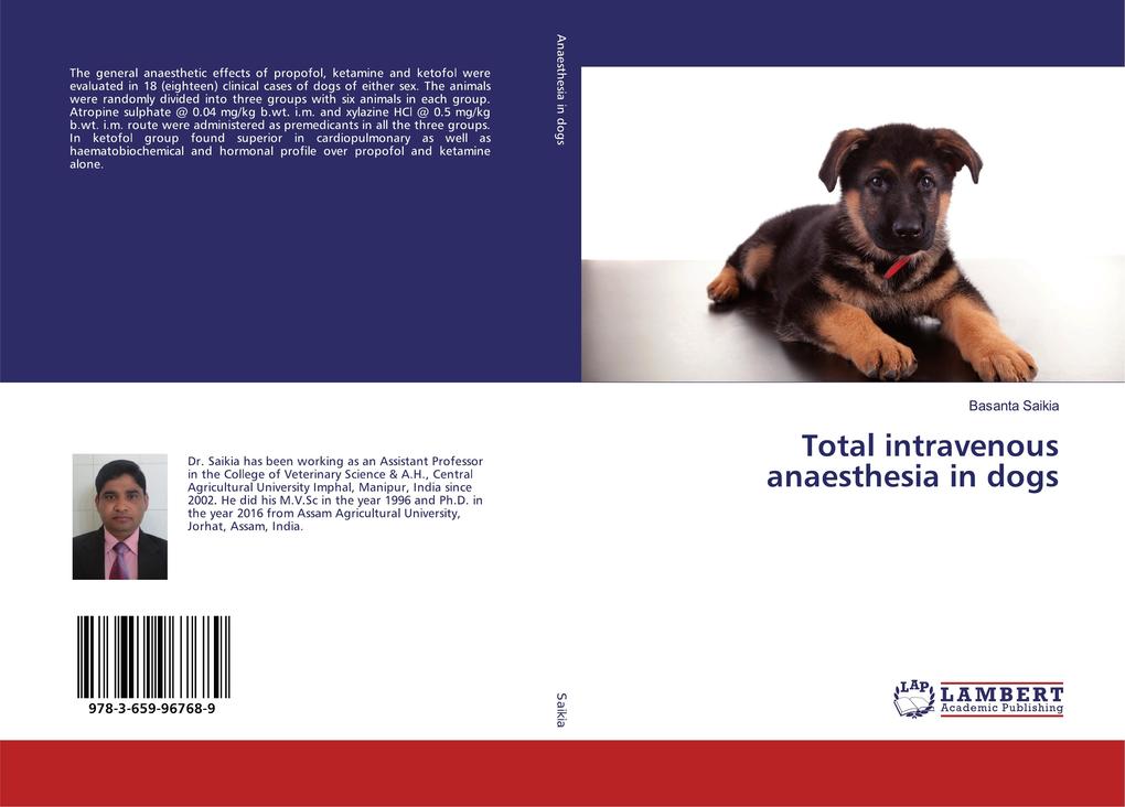 Total intravenous anaesthesia in dogs