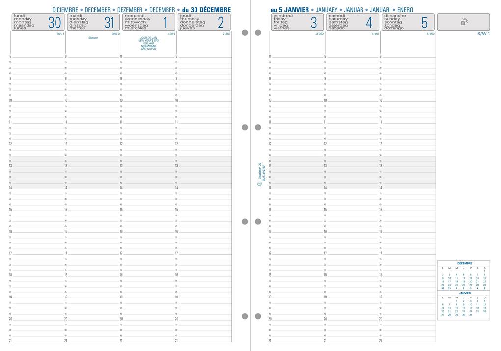Kalender 1 Woche 2 Seiten senkrecht 2027