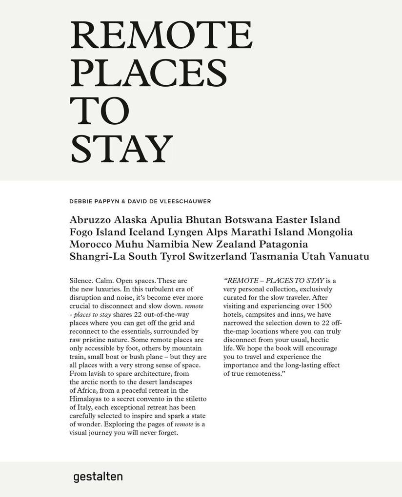 Remote Places To Stay