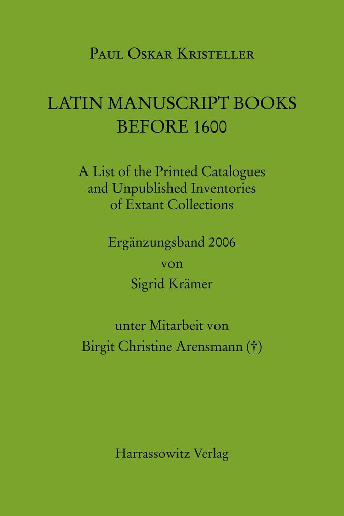 Latin Manuscript Books before 1600