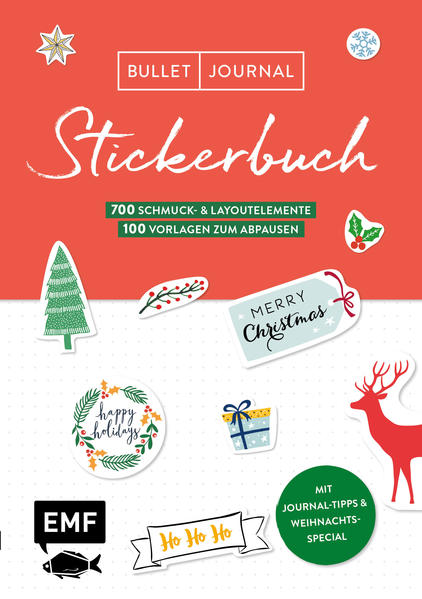 Image of Bullet Journal - Stickerbuch Merry Christmas: 700 weihnachtliche Schmuckelemente