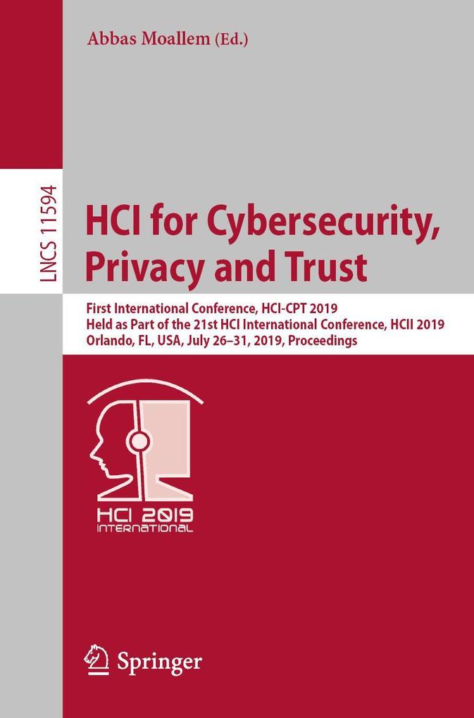 HCI for Cybersecurity Privacy and Trust