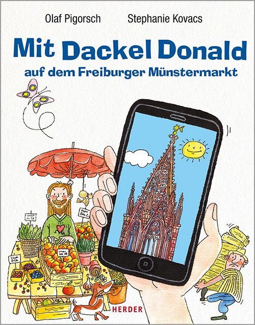 Image of Mit Dackel Donald auf dem Freiburger Münstermarkt