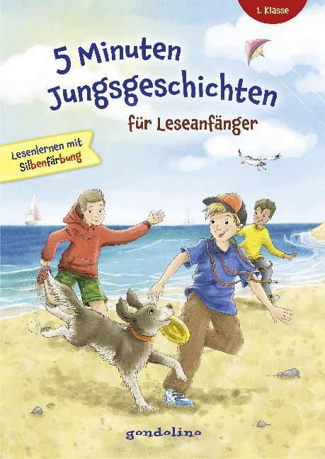 Image of 5 Minuten Jungsgeschichten für Leseanfänger mit Silbenfärbung ab 6 Jahre für die 1. Klasse.