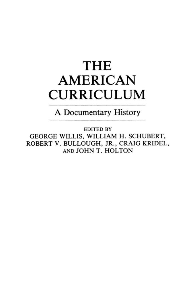 The American Curriculum
