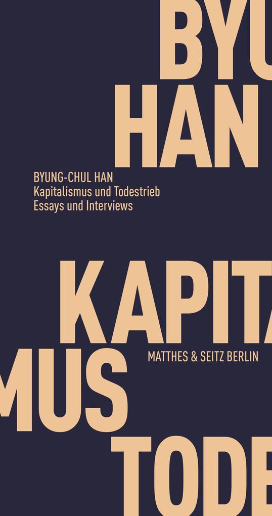 Matthes & Seitz Verlag Kapitalismus Und Todestrieb