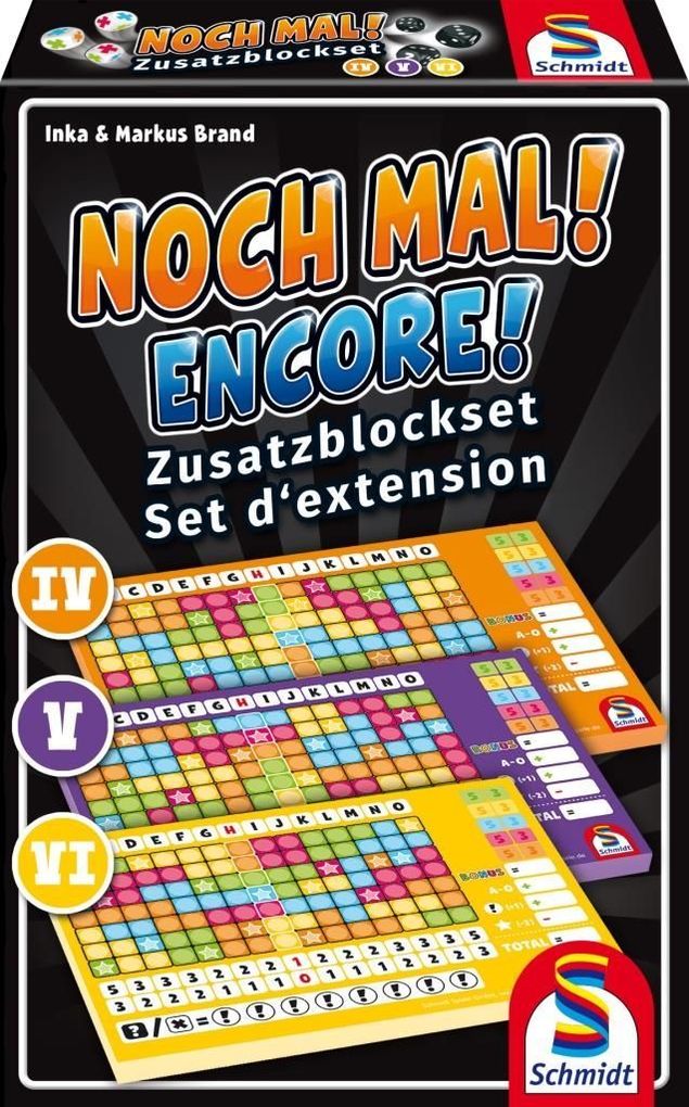 Schmidt Spiele - Noch Mal! Zusatzblöcke Nr. IV V VI 3 Stück sortiert in Faltschachtel