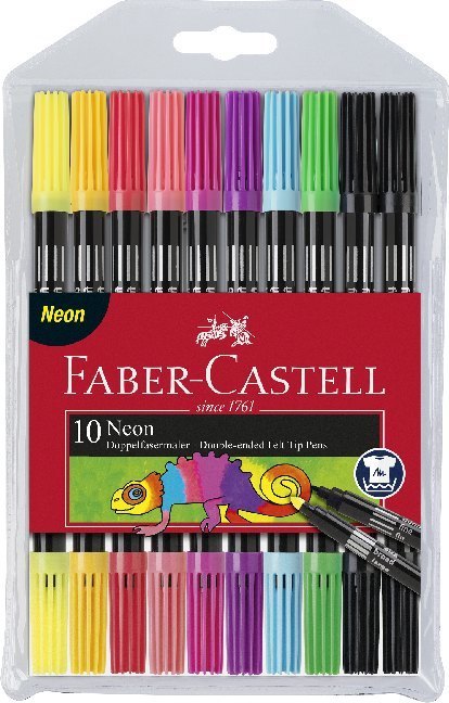 Faber-Castell -  Doppelfasermaler 0,5mm/1,5mm 151109 neon