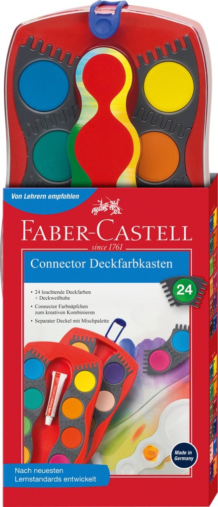 Faber Castell Deckfarbkasten Connector 24 Farben