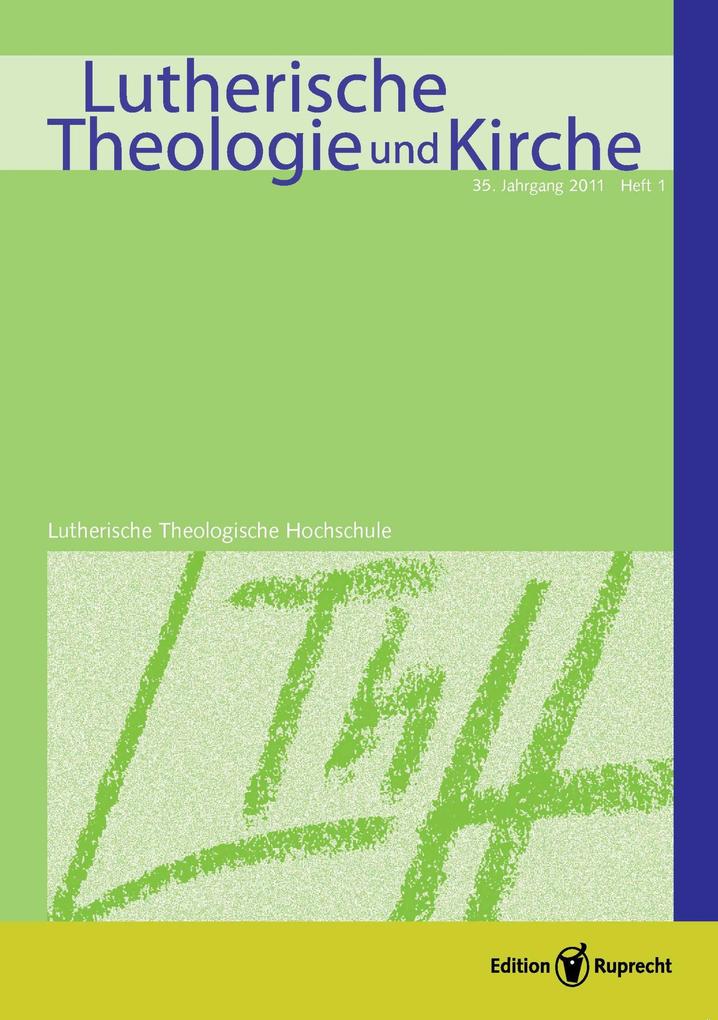 Lutherische Theologie und Kirche Heft 01/2011 - Einzelkapitel - Briefe von August Tholuck und Georg Wilhelm Sattler an Ludwig Otto Ehlers