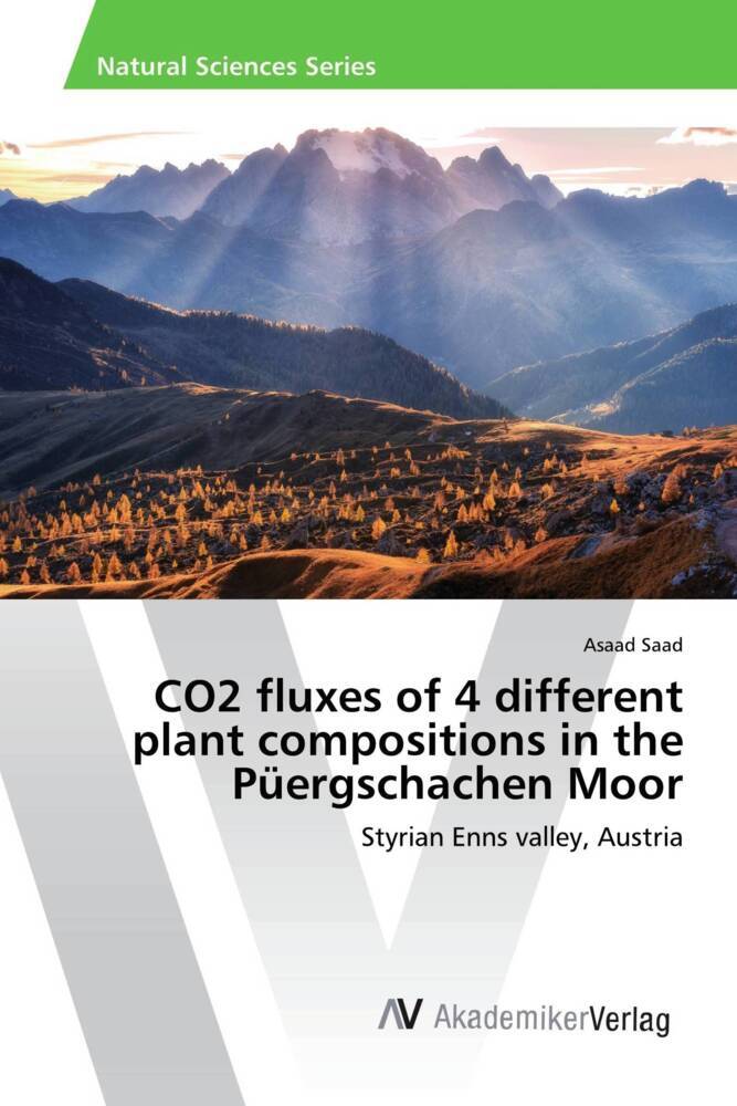CO2 fluxes of 4 different plant compositions in the Püergschachen Moor