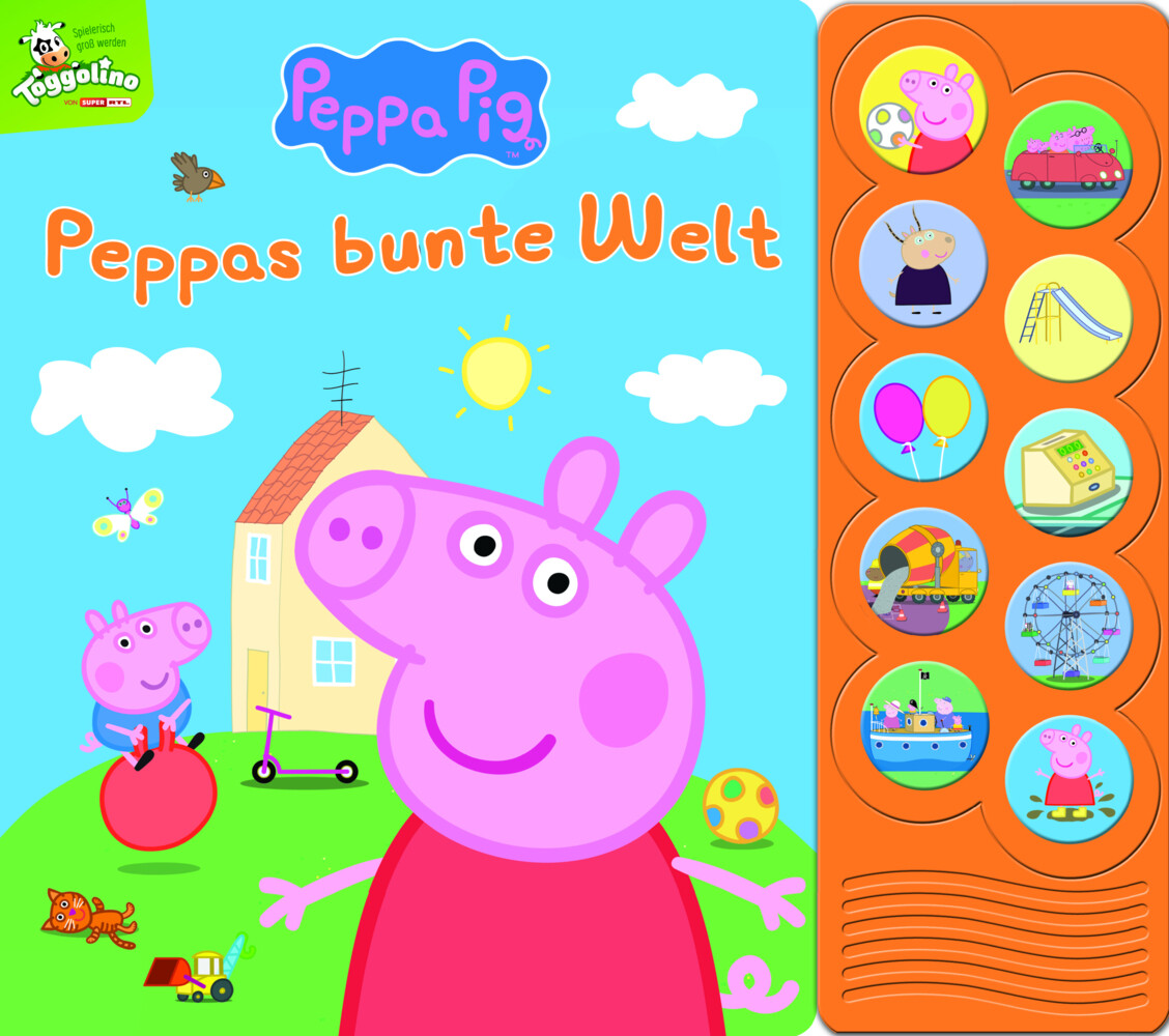 Image of Peppa Pig - Peppas bunte Welt - Interaktives Pappbilderbuch mit 10 lustigen Geräuschen