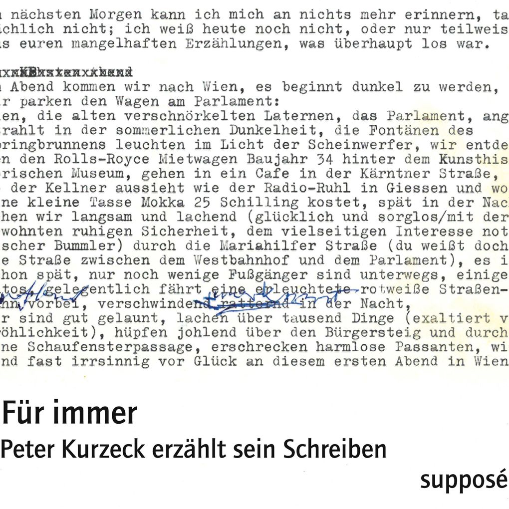Für immer - Peter Kurzeck/ Klaus Sander