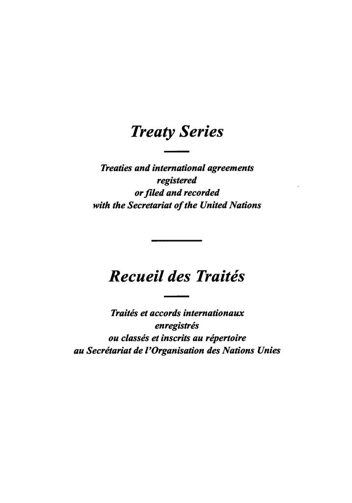 Treaty Series 1701 / Recueil des Traités 1701