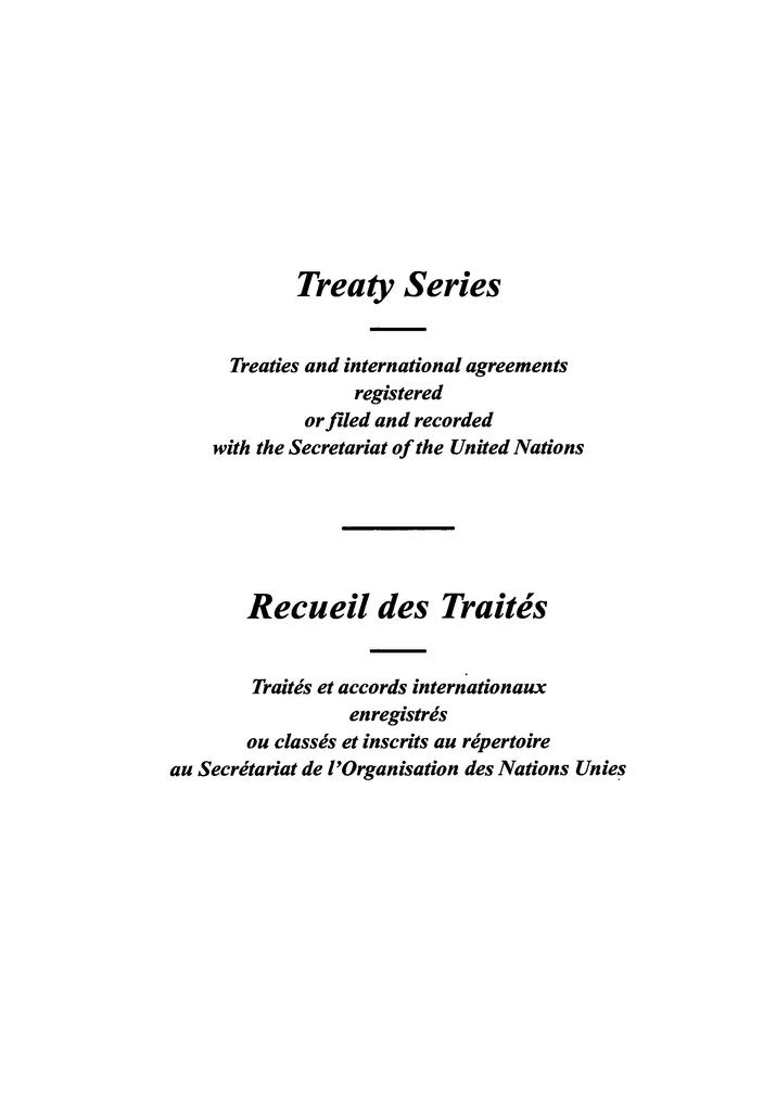 Treaty Series 1763 / Recueil des Traités 1763
