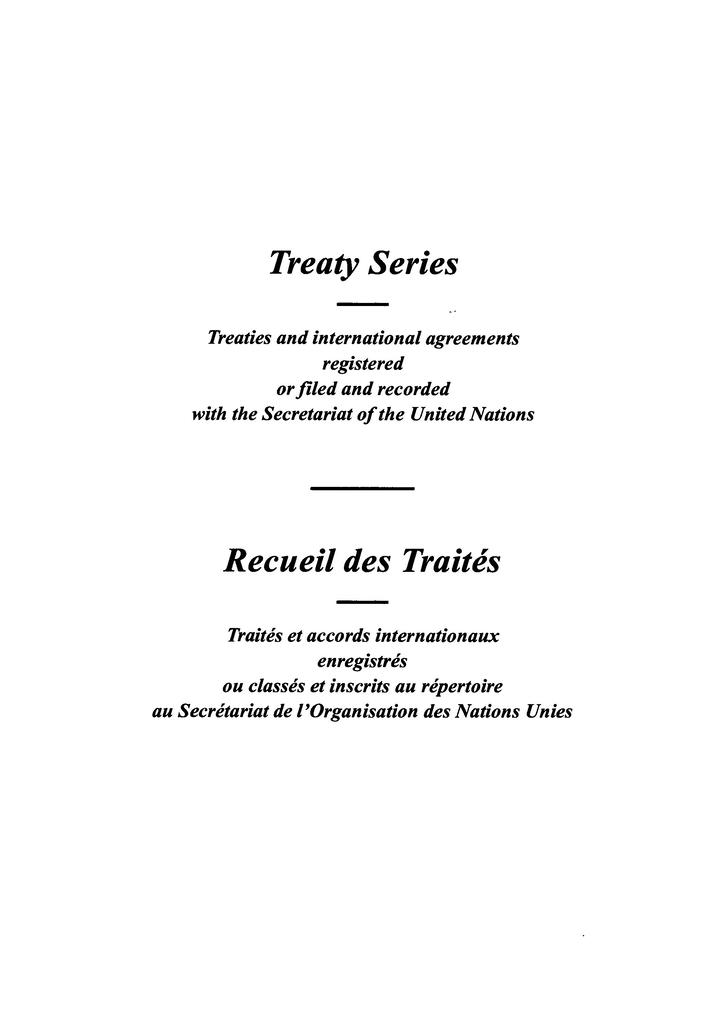 Treaty Series 1673 / Recueil des Traités 1673