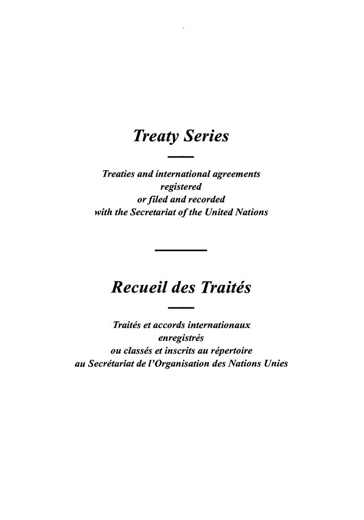 Treaty Series 1670 / Recueil des Traités 1670