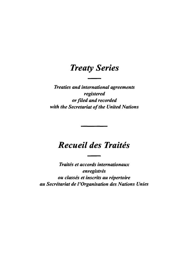 Treaty Series 1657 / Recueil des Traités 1657