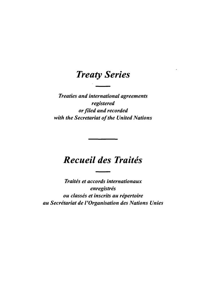 Treaty Series 1696 / Recueil des Traités 1696