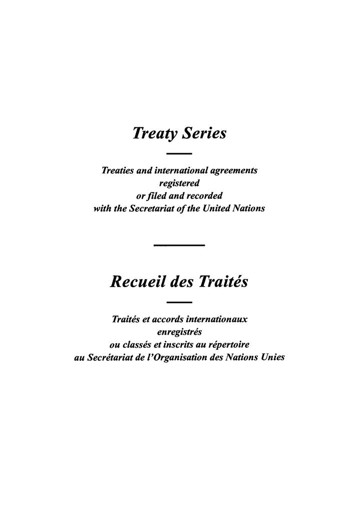 Treaty Series 1794 / Recueil des Traités 1794