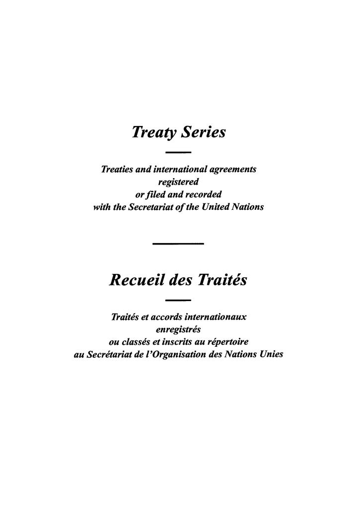 Treaty Series 1672 / Recueil des Traités 1672
