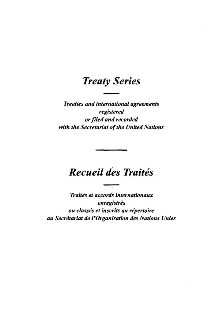 Treaty Series 1675 / Recueil des Traités 1675