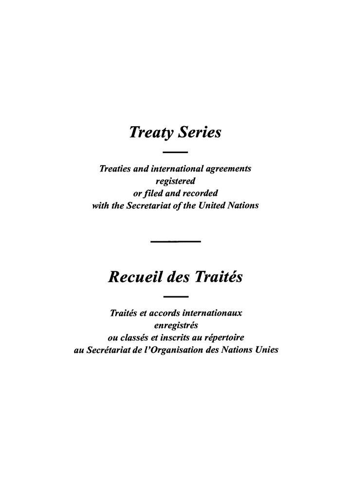 Treaty Series 1716 / Recueil des Traités 1716