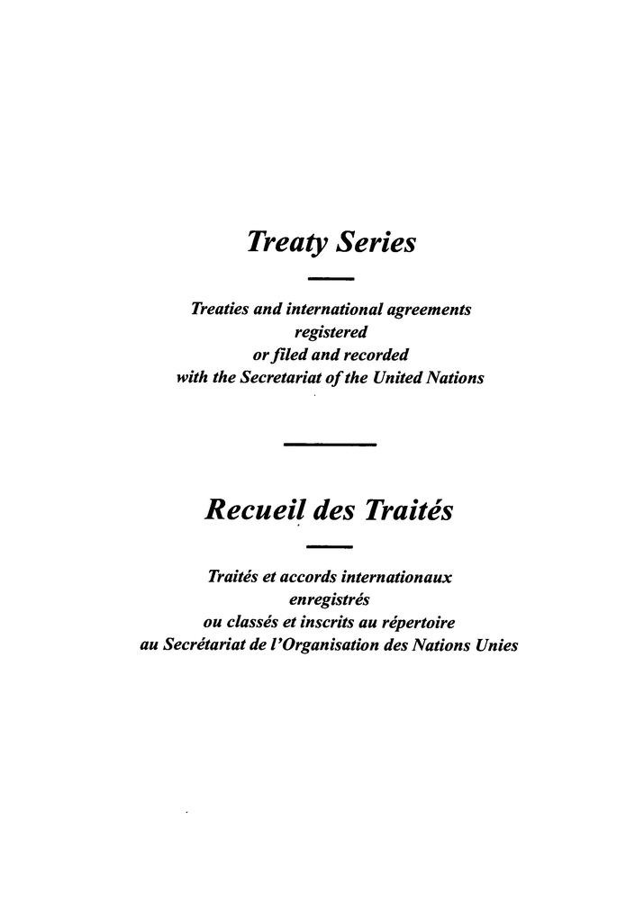 Treaty Series 1711 / Recueil des Traités 1711