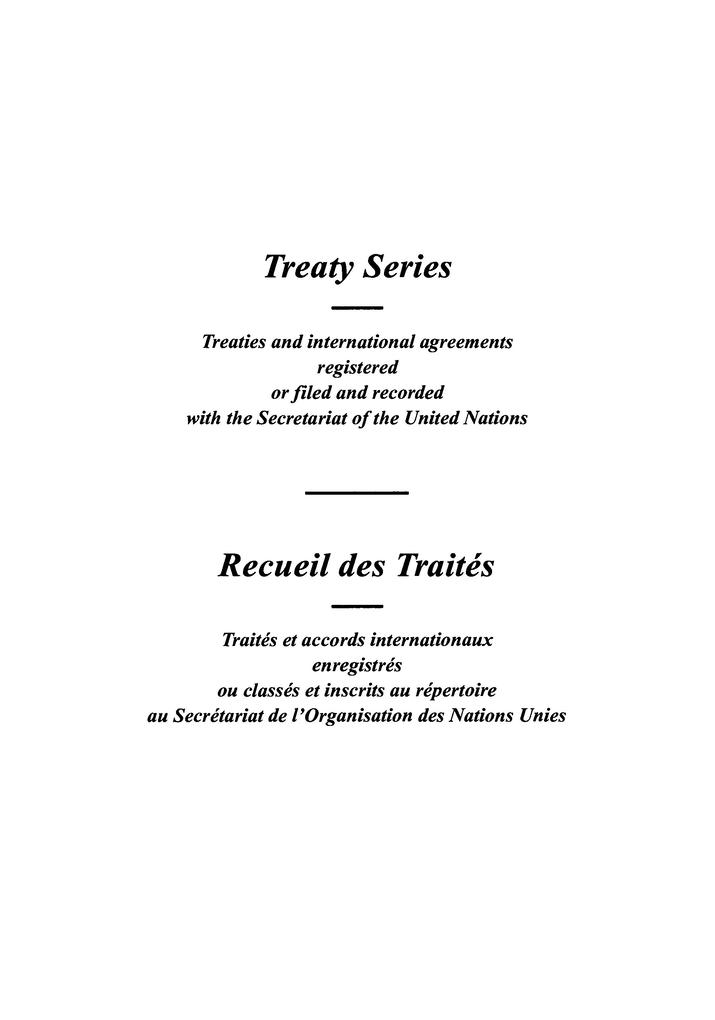 Treaty Series 1717 / Recueil des Traités 1717