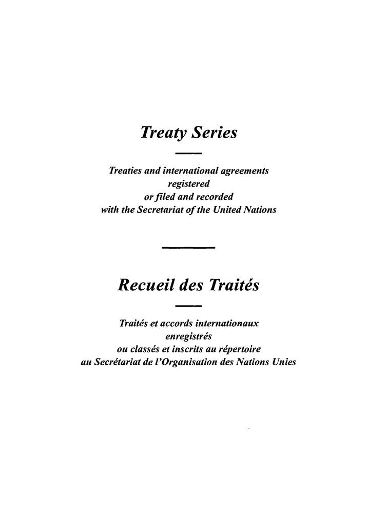 Treaty Series 1722 / Recueil des Traités 1722