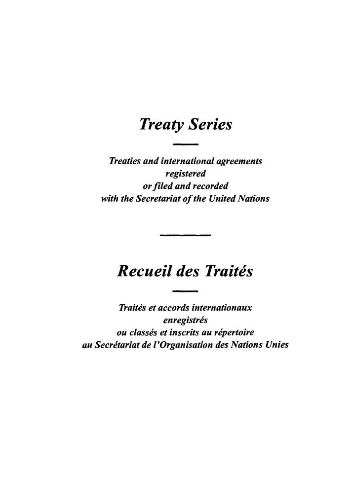 Treaty Series 1709 / Recueil des Traités 1709