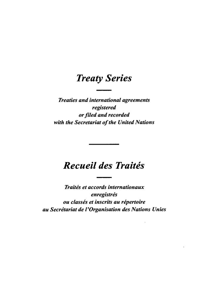 Treaty Series 1797 / Recueil des Traités 1797