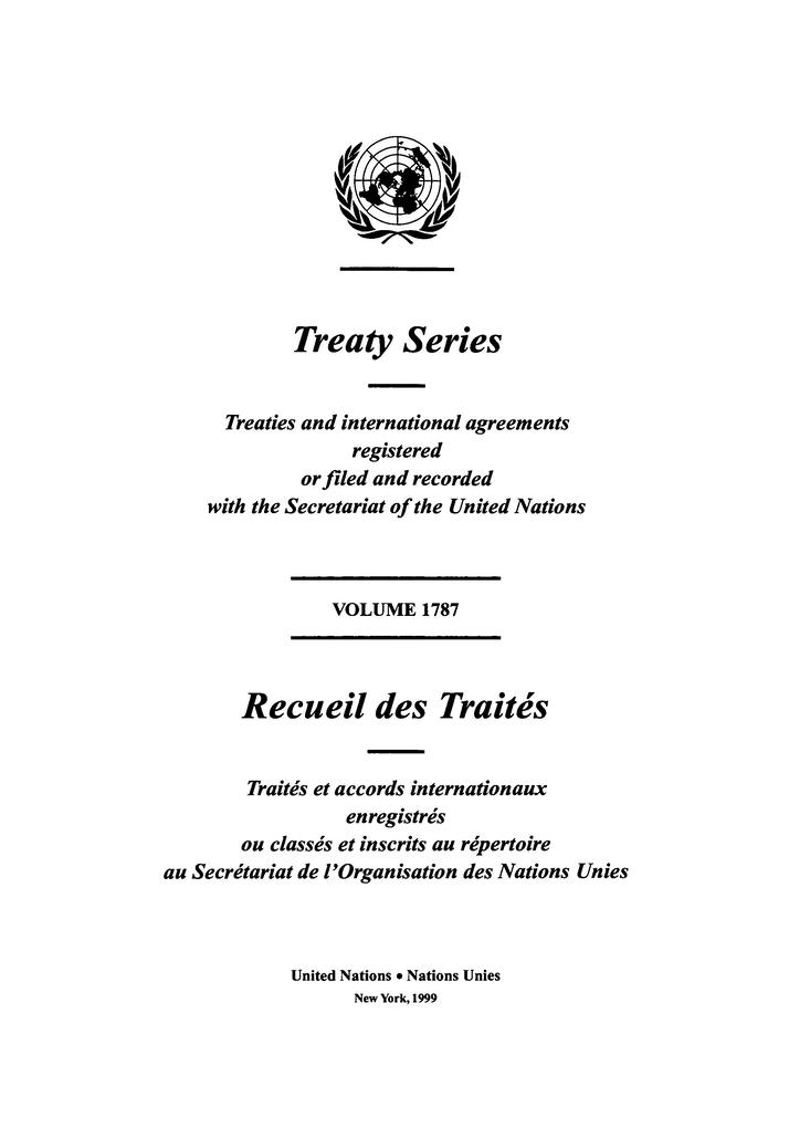 Treaty Series 1787 / Recueil des Traités 1787