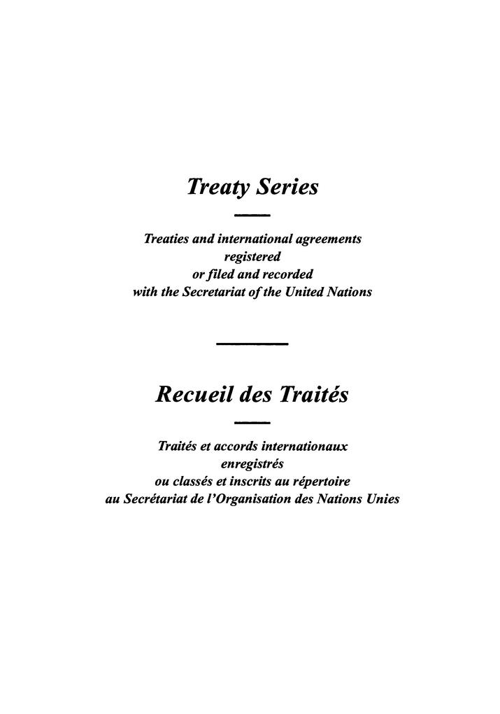 Treaty Series 1739 / Recueil des Traités 1739