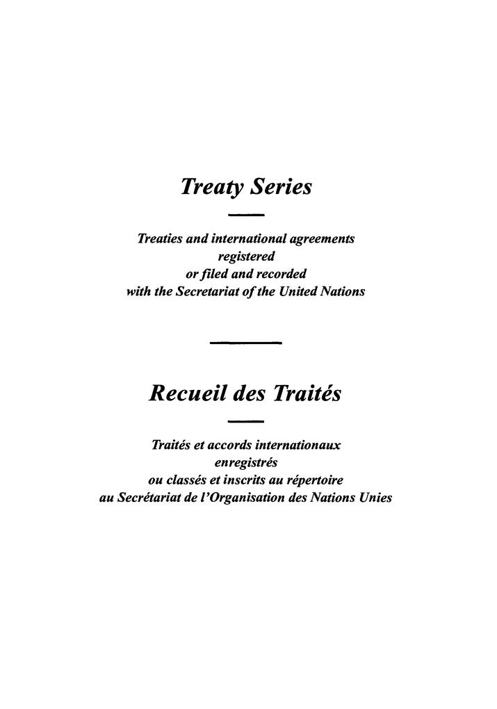 Treaty Series 1774 / Recueil des Traités 1774