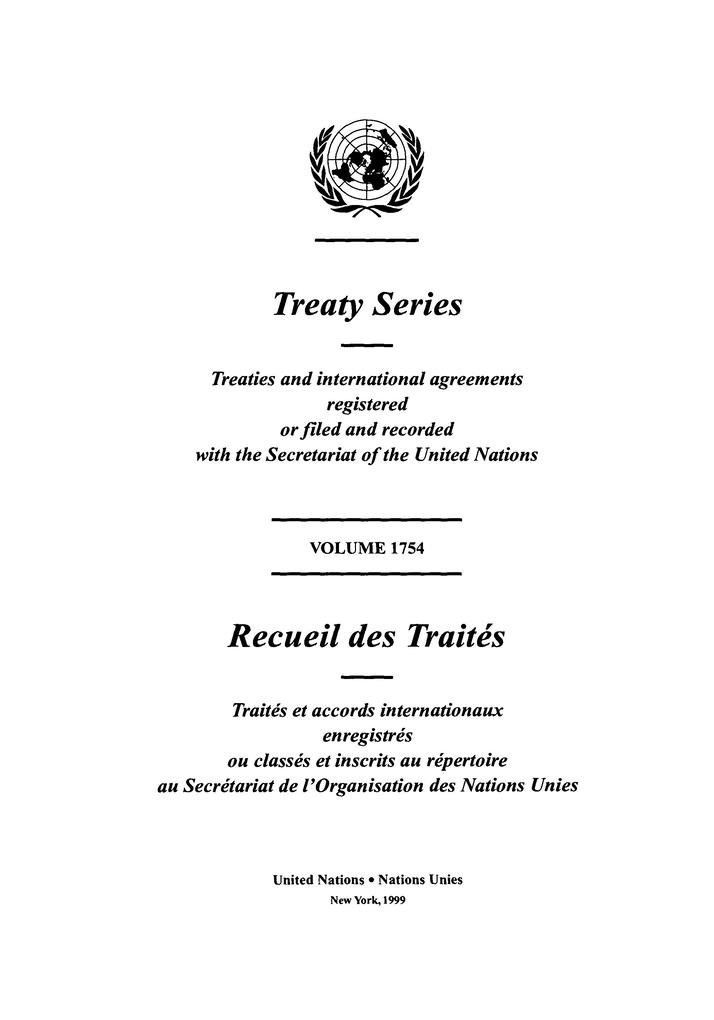 Treaty Series 1754 / Recueil des Traités 1754