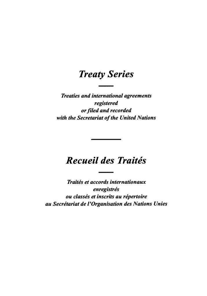 Treaty Series 1785 / Recueil des Traités 1785