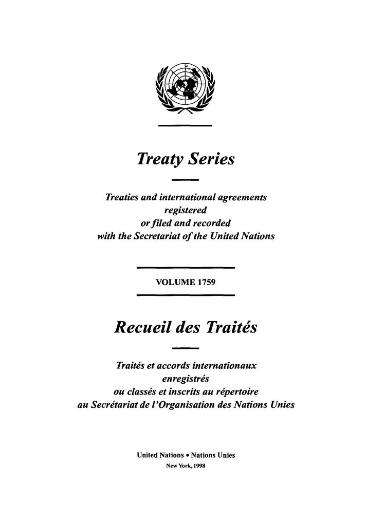 Treaty Series 1759 / Recueil des Traités 1759