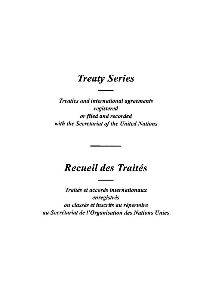 Treaty Series 1799 / Recueil des Traités 1799
