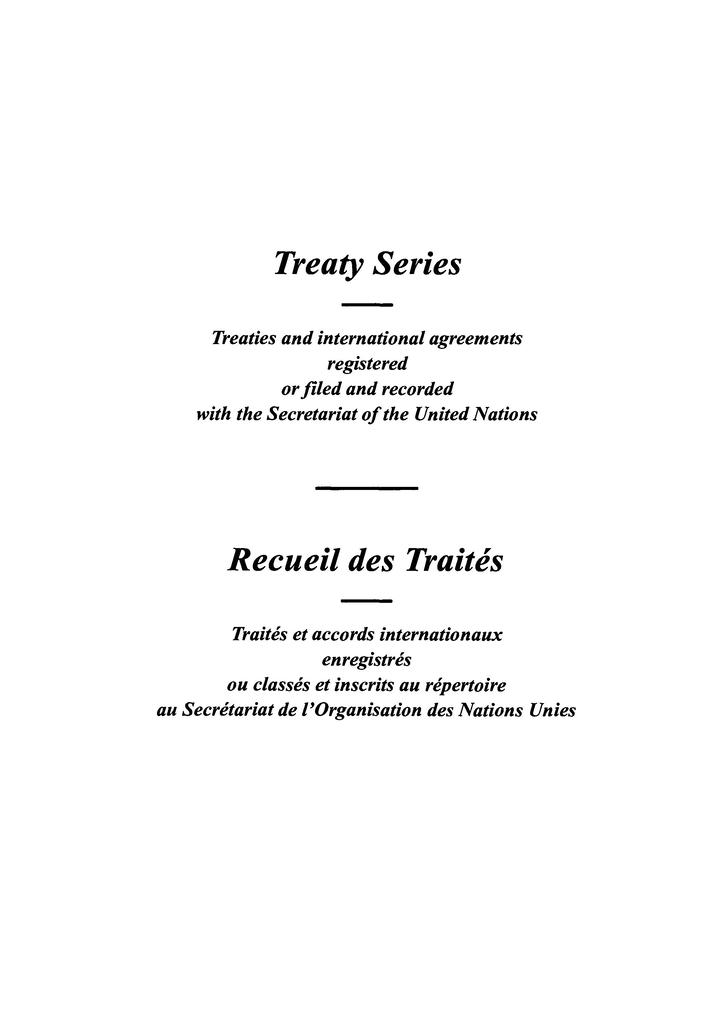 Treaty Series 1776 / Recueil des Traités 1776