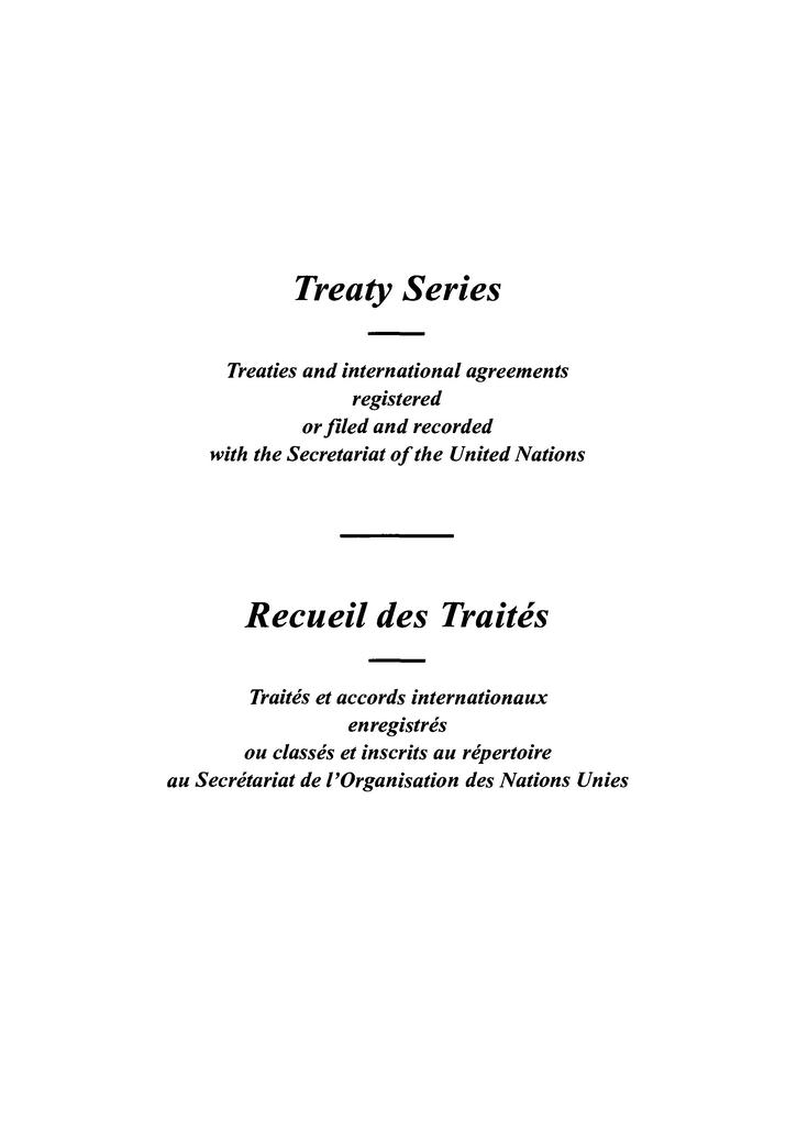 Treaty Series 1792 / Recueil des Traités 1792