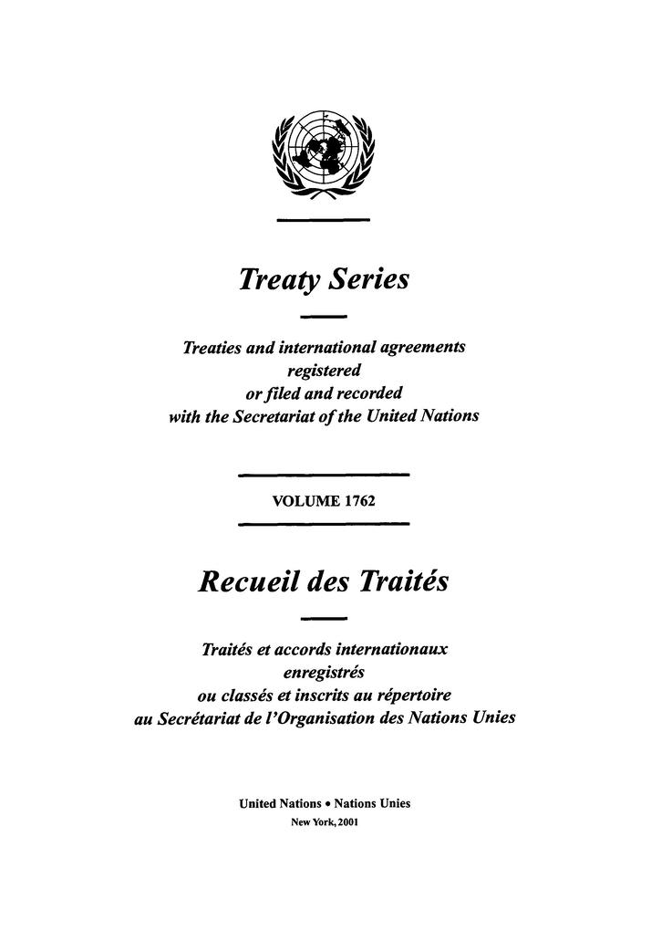 Treaty Series 1762 / Recueil des Traités 1762