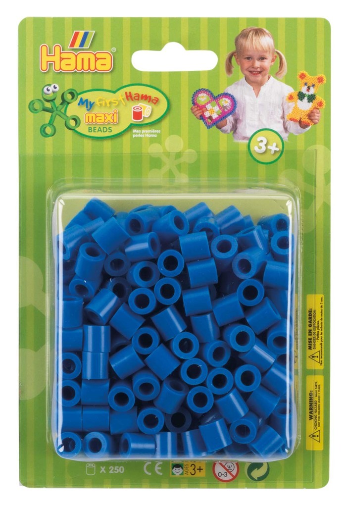 Hama 8509 - Perlen Bügelperlen Maxi 250 Stück blau