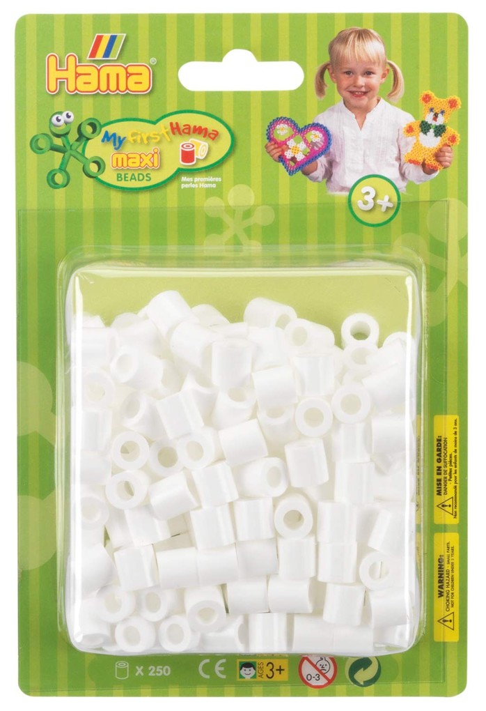 Hama 8501 - Perlen Bügelperlen Maxi 250 Stück weiß