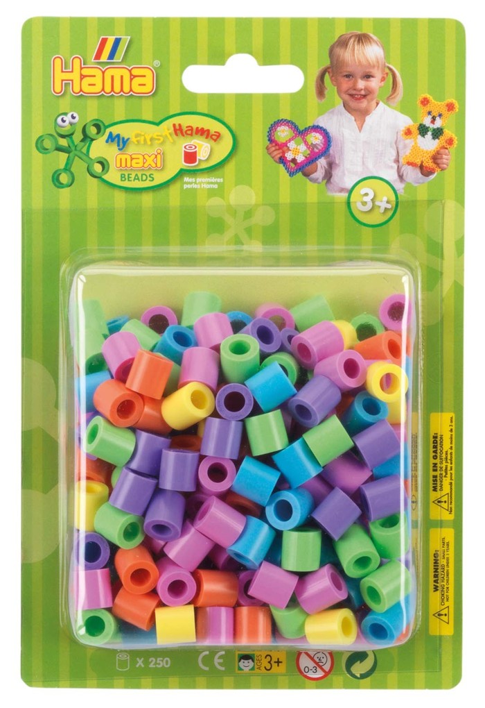 Hama 8521 - Perlen Bügelperlen Maxi 250 Stück pastellmix