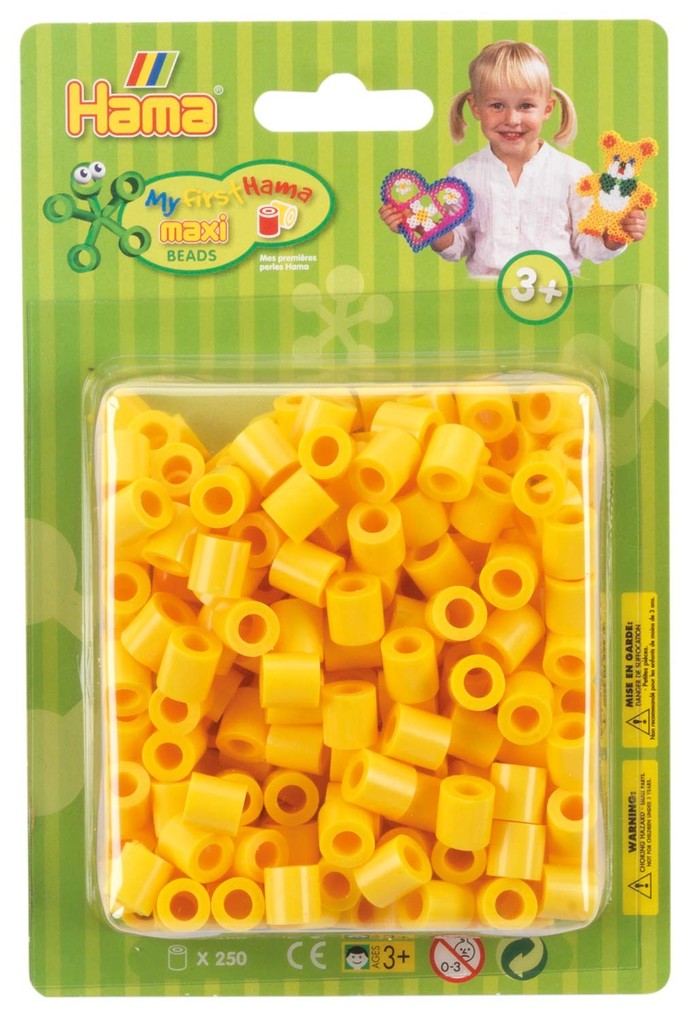Hama 8503 - Perlen Bügelperlen Maxi 250 Stück gelb