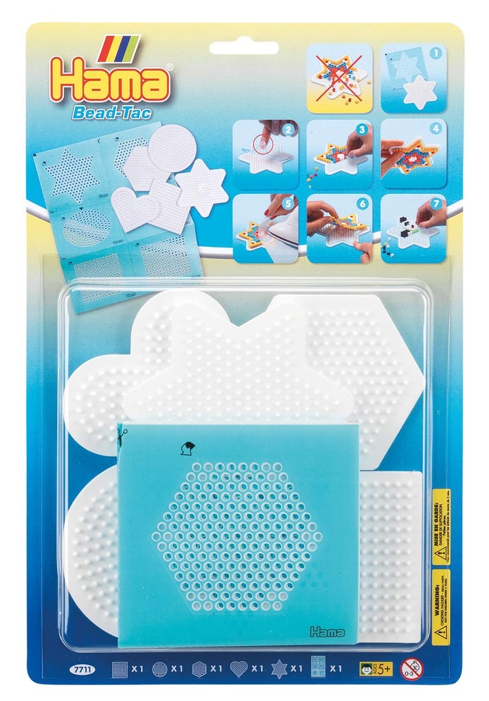 Hama 7711 - Stiftplatten 5er-Set Bead-Tac Stiftplatten für Midi-Bügelperlen