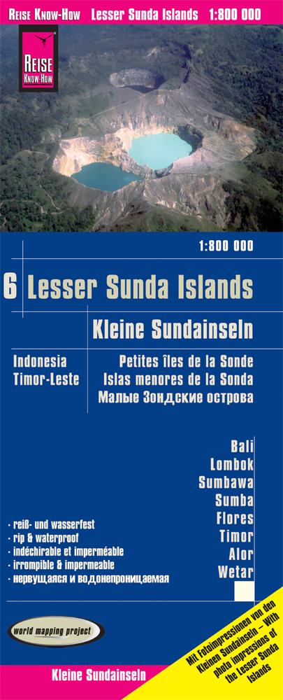 Reise Know-How Landkarte Kleine Sundainseln / Lesser Sunda Islands (1:800.000) - Bali Lombok Sumbawa Sumba Flores Timor Alor Wetar - Karte Indonesien 6