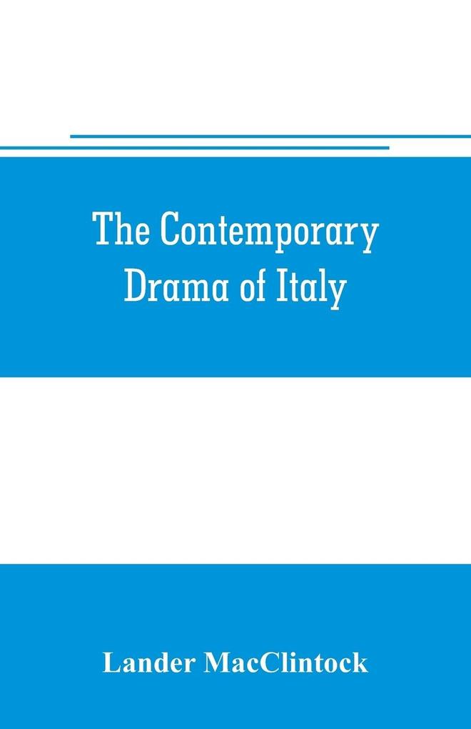 The contemporary drama of Italy