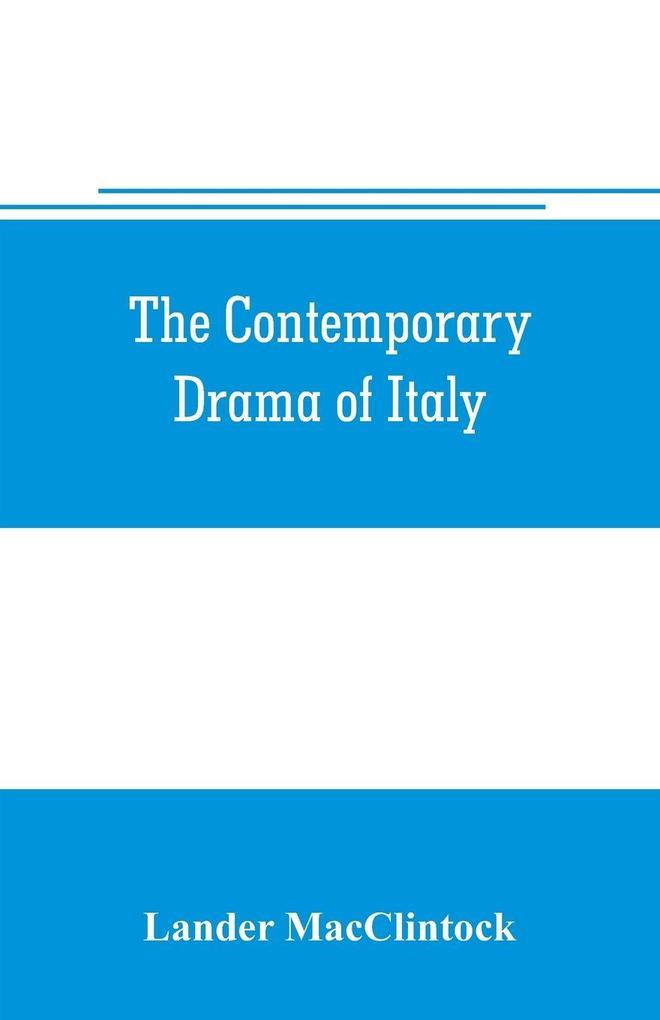 The contemporary drama of Italy